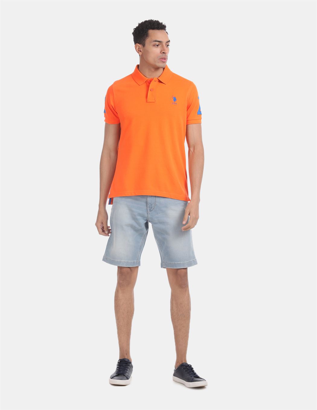 U.S.Polo Assn. Men Casual Wear Orange T-Shirt